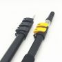 New arrival aluminum telescopic pole with spring button lock telescopic pole with thread end tent telescopic pole