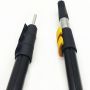 New arrival aluminum telescopic pole with spring button lock telescopic pole with thread end tent telescopic pole