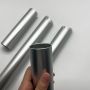 Customized aluminum round tube anodized silver 45 degree cutting service