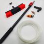 12ft-36ft solar penal washing window cleaning equipment telescopic aluminum water fed poles