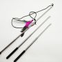 Mini Size Stainless Steel Telescopic Rod Interactive Flirt Pole Toy for Dogs Chase and Tug of War