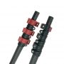 Wholesale price flip lock carbon fiber telescoping pole adjustable rod for cleaning tool