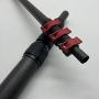 Wholesale price flip lock carbon fiber telescoping pole adjustable rod for cleaning tool