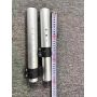 Heavy Duty Silver Aluminum Telescopic Pole with Flip Lock and Spring Button for Multi-Purpose Use
