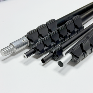 Premium Custom Telescopic Aluminium Pole with Flip Lock, Anodized Black Adjustable Telescopic Tube