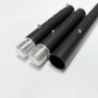 Customized Length Anodized Black Aluminum Telescopic Pole Extendable Rod with Spring Button Lock